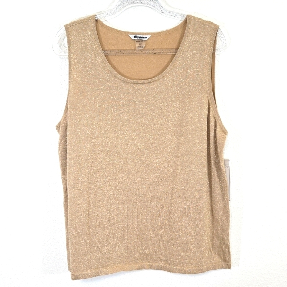 *NWT* NYGARD Collection Gold Sparkly Sleeveless Top Workwear Special Event, 2X